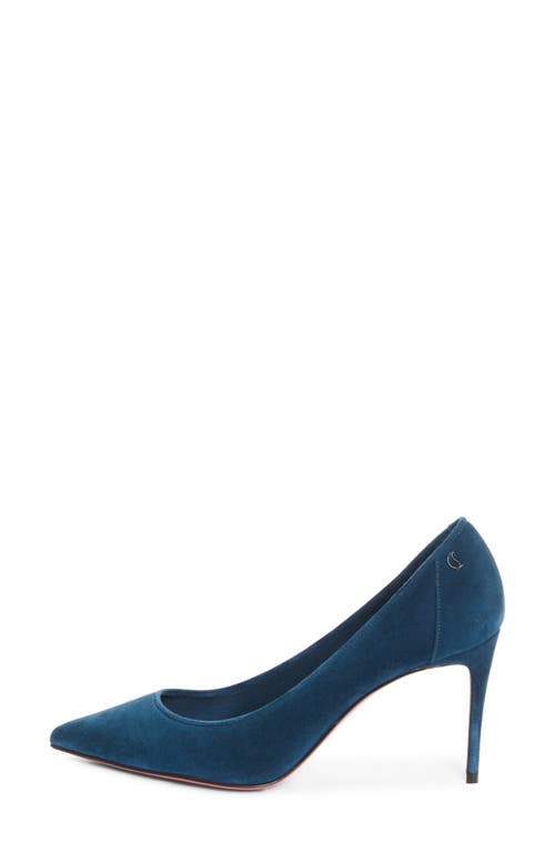 Christian Louboutin Kate Suede Red Sole Classic Pumps In Blue