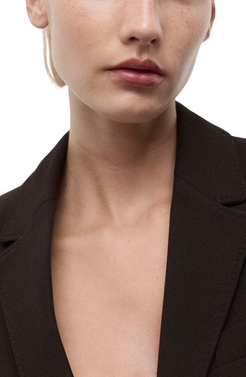 Mango Straight Fit Blazer In Black