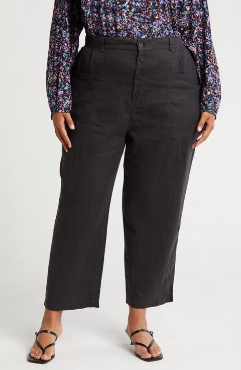 Gia Linen Pants (Plus)