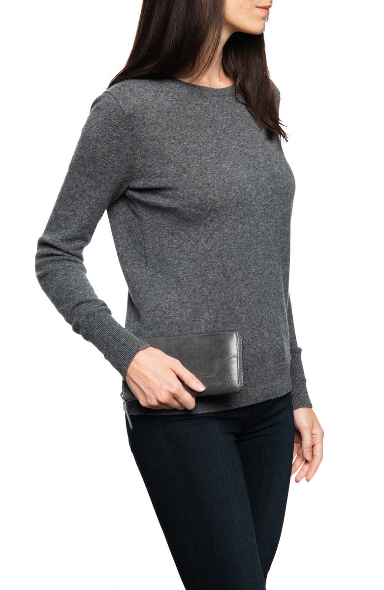 Frye Melissa Leather Wallet, Alternate, color,