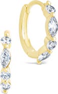 Sterling Forever Kensington Cubic Zirconia Hoop Earrings