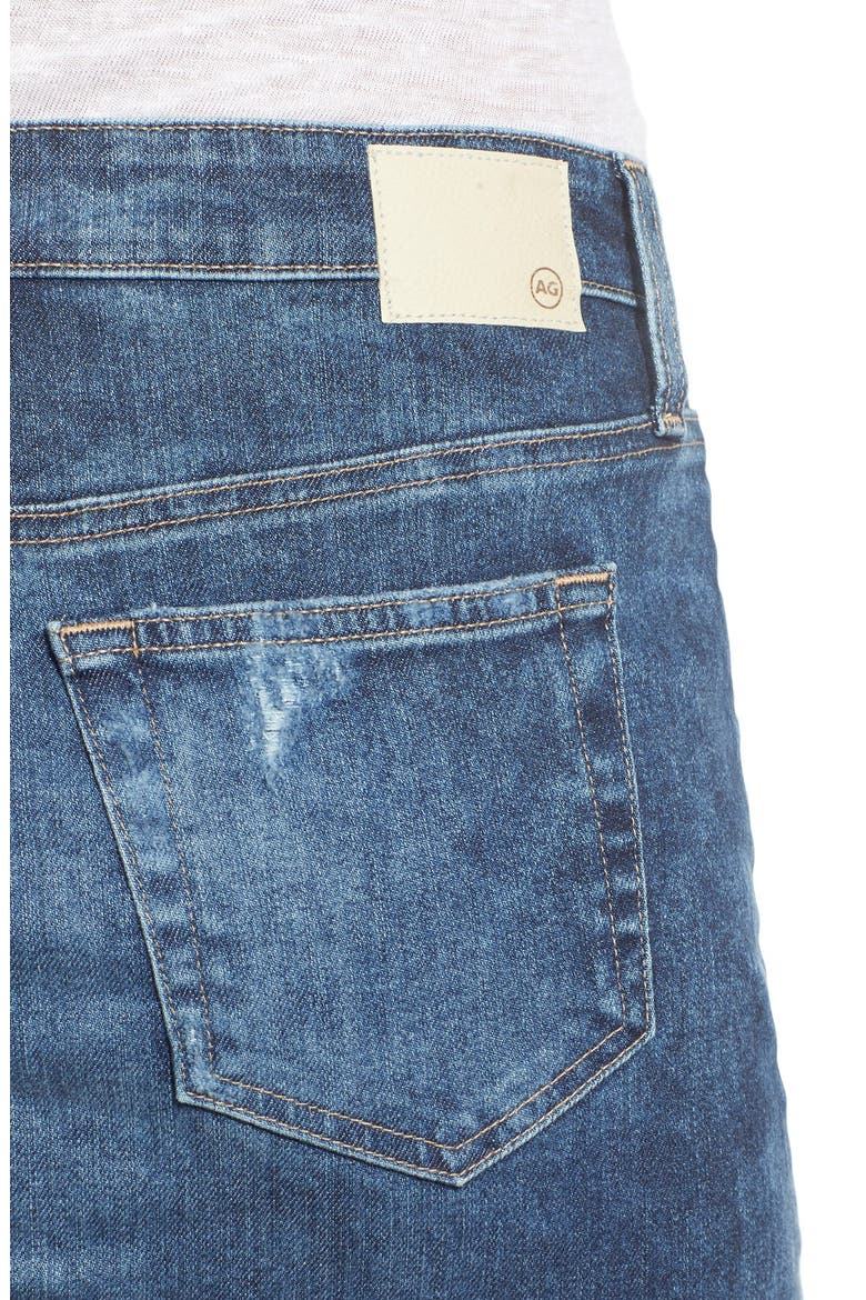 'Erin' Cutoff Denim Skirt, Alternate, color, SAIL AWAY