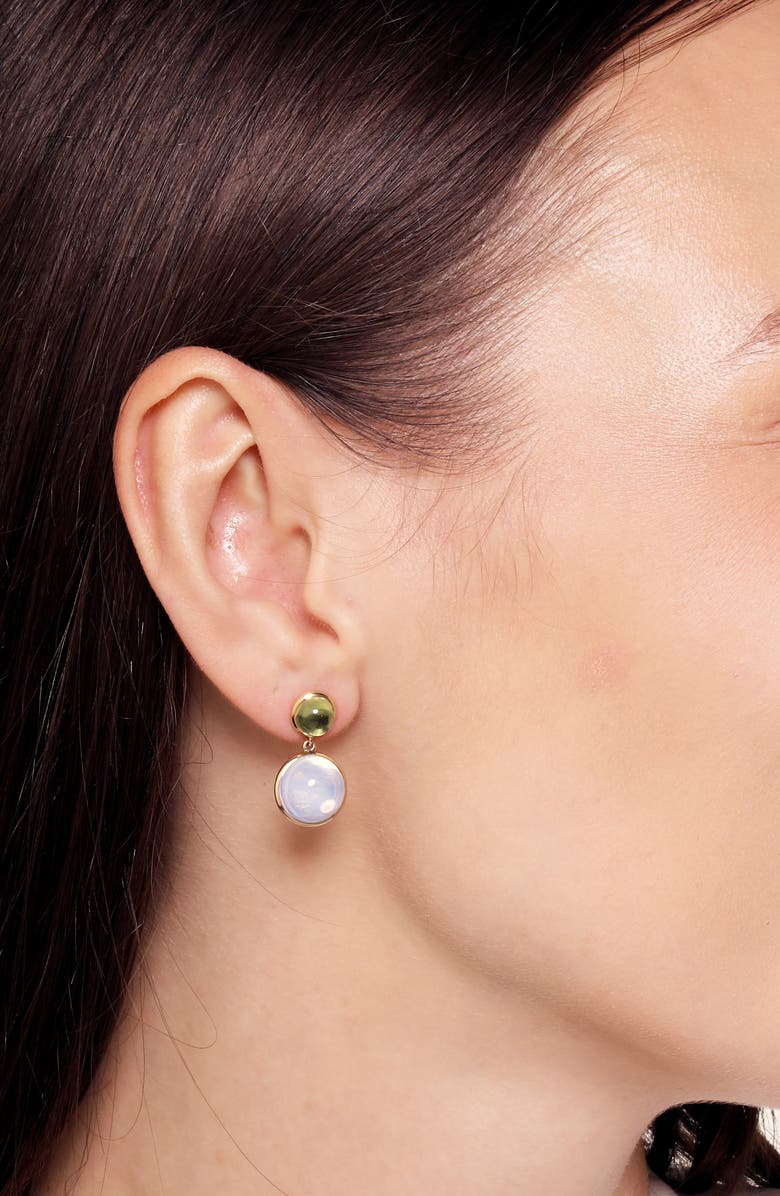 SYNA Cirra Moon Drop Earrings, Alternate, color, Peridot