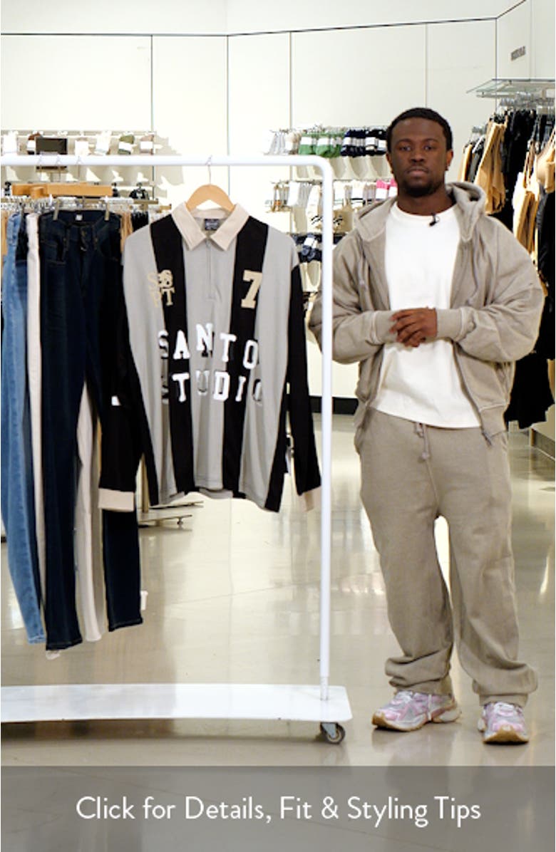 Varsity Quarter Zip Long Sleeve Jersey Polo, sales video thumbnail