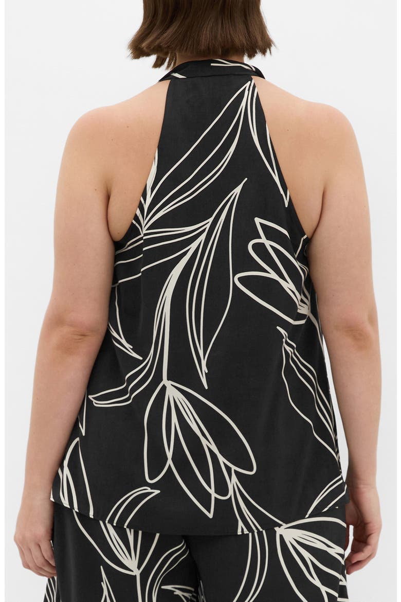 Shania Cowl Neck Sleeveless Top, Alternate, color, BLACK BLOOM