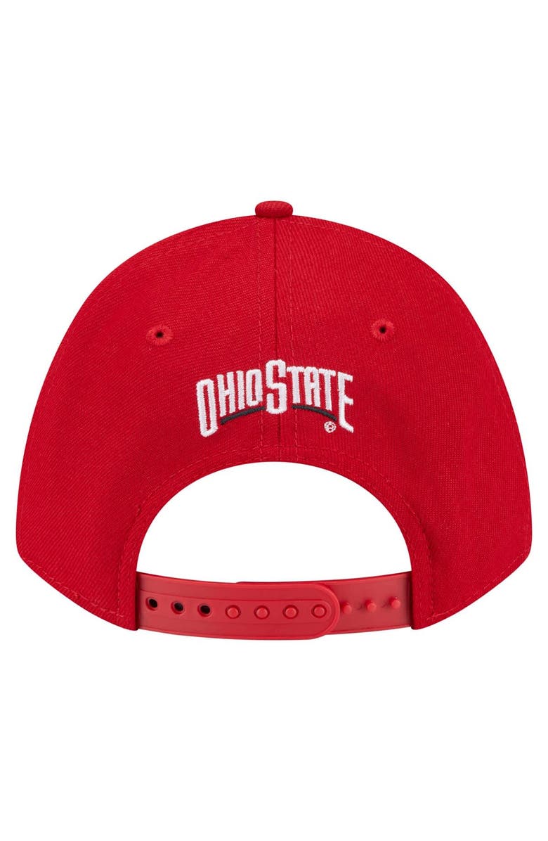 New Era Men's New Era Scarlet Ohio State Buckeyes Team Collective 9FORTY M-Crown Adjustable Hat, Alternate, color,
