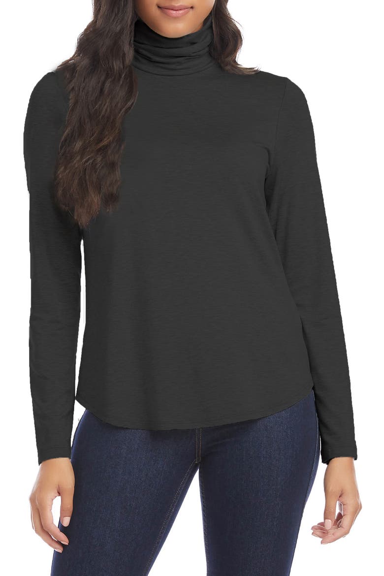 Long Sleeve Turtleneck, Main, color, BLACK