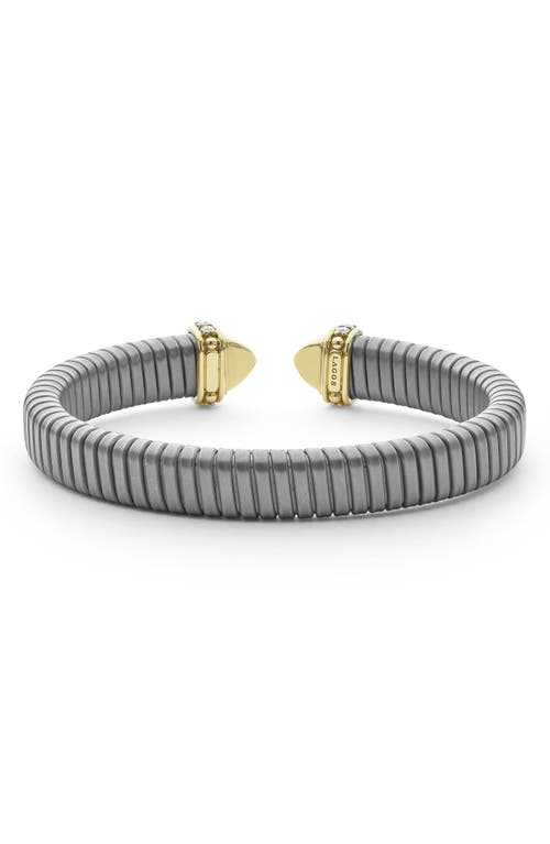 Lagos Pointed Dome Diamond Bracelet In Two-tone