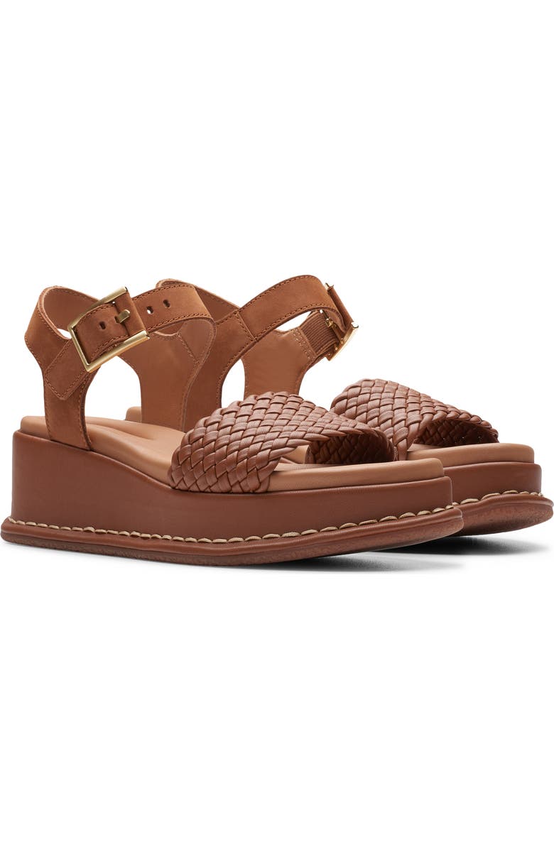 Clarks<sup>®</sup> Kimmei Bay Ankle Strap Platform Wedge Sandal, Main, color,