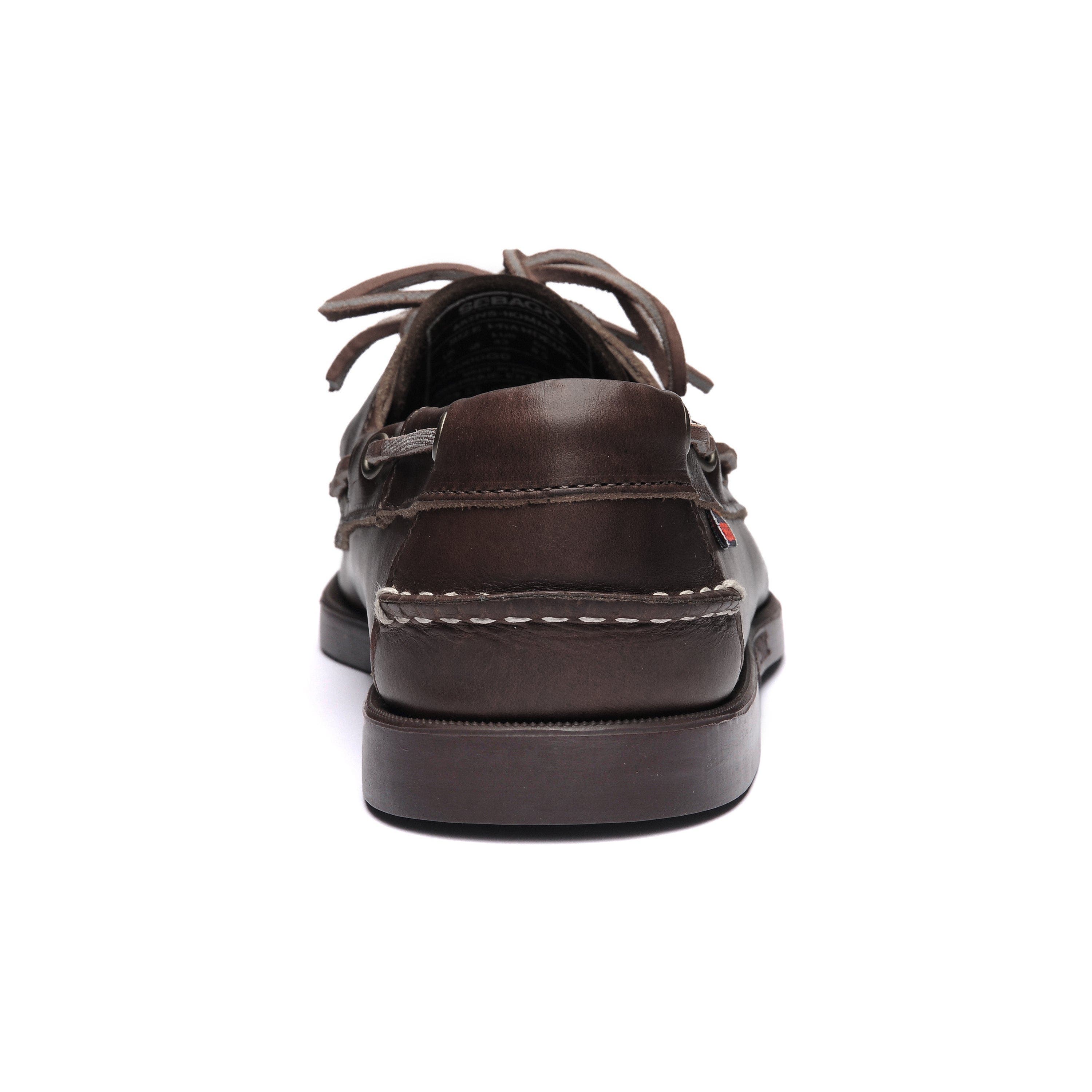 Sebago Portland Waxed Boat Shoes, Alternate, color, Dark Brown-Gum