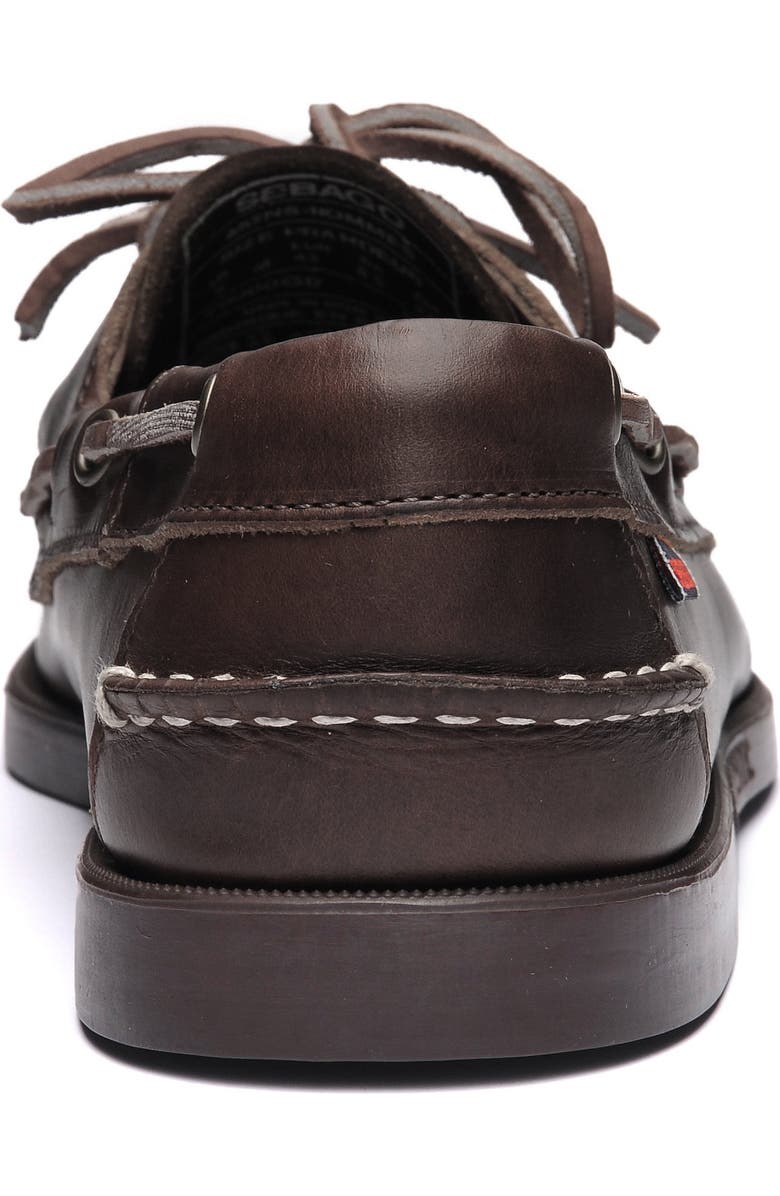 Sebago Portland Waxed Boat Shoes, Alternate, color, Dark Brown-Gum