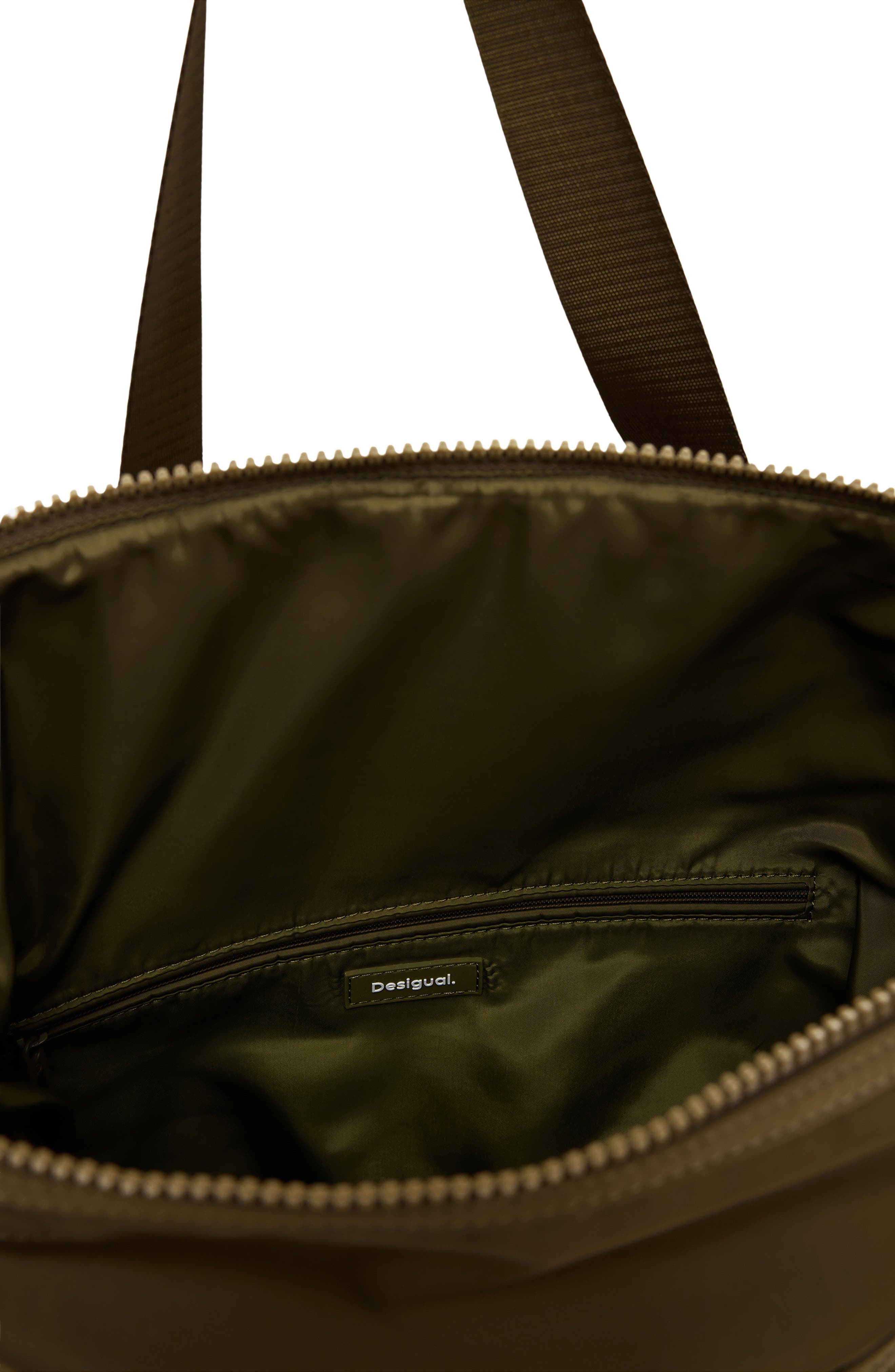 Desigual Mixed Media Big Backpack, Alternate, color, Khaki