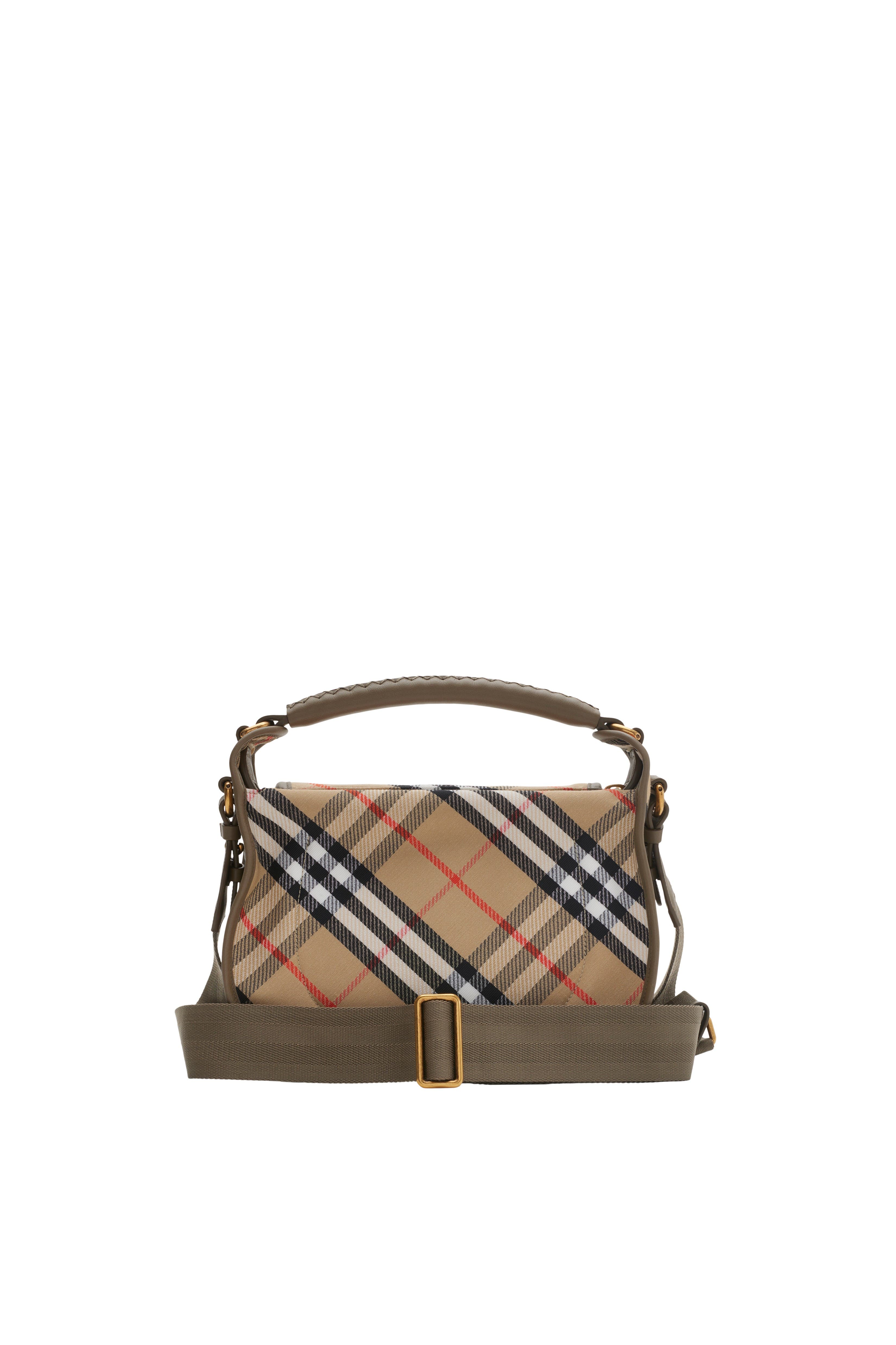 Burberry Small B Clip Messenger Bag, Alternate, color, Sand