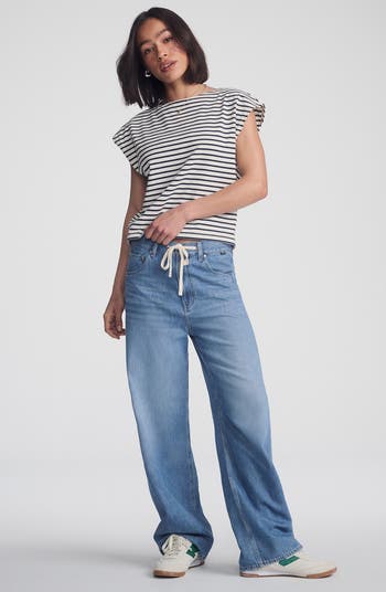Nella Wide Leg Drawstring Jeans