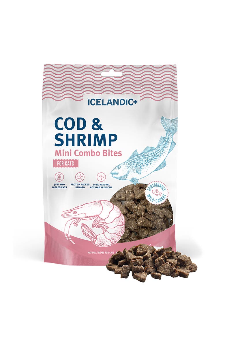 ICELANDIC+ Mini Combo Bites Cod & Shrimp, 1.7oz Bag, Alternate, color, Brown