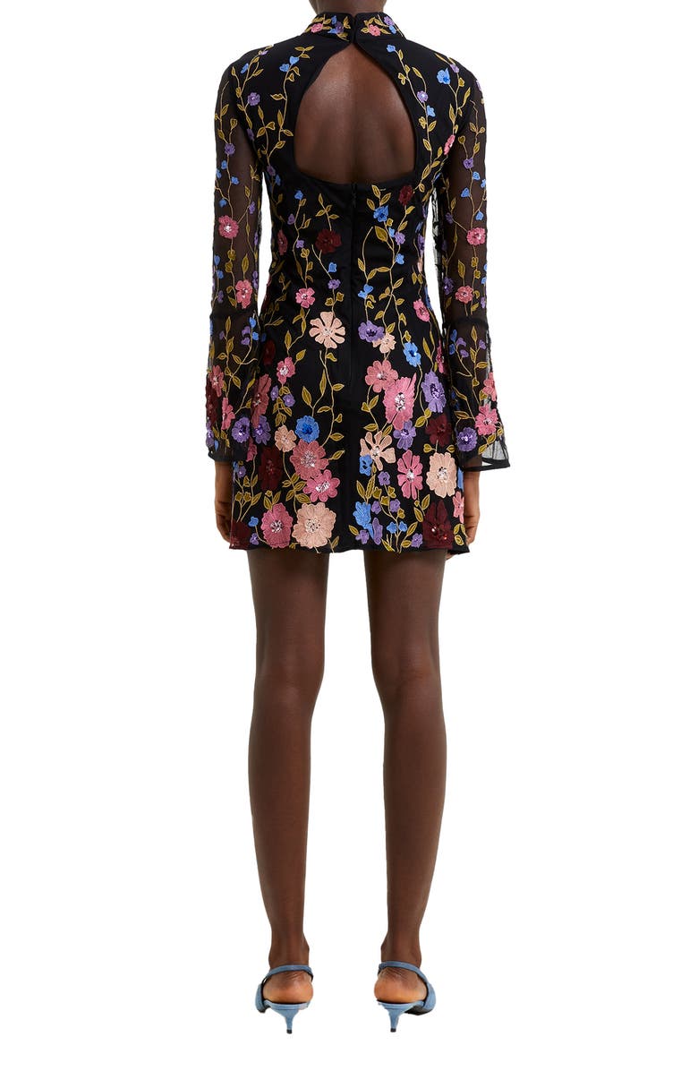 French Connection Astrida Embroidered Long Sleeve Minidress, Alternate, color, 