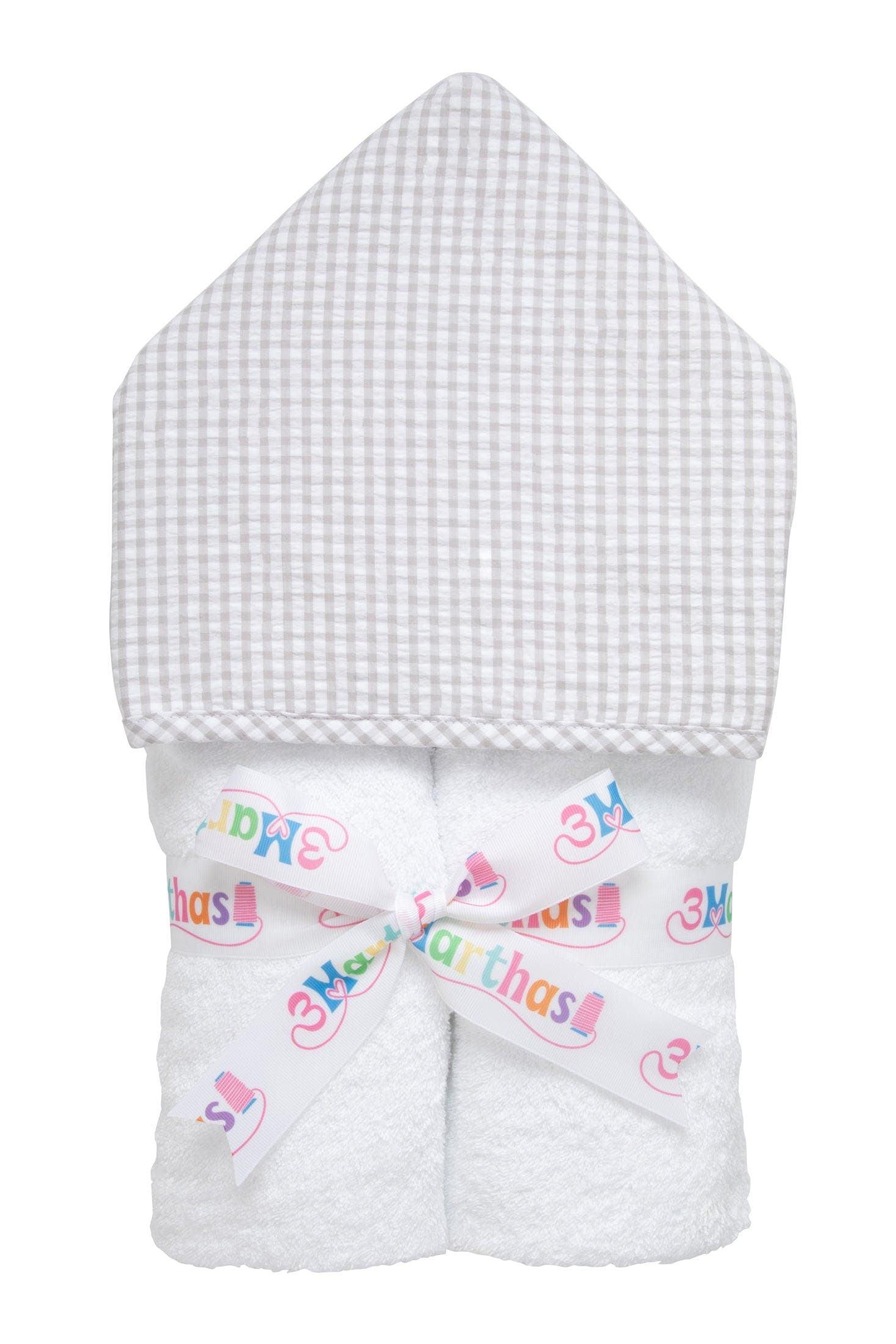3 Marthas Big Check Everykid Towel in Gray 