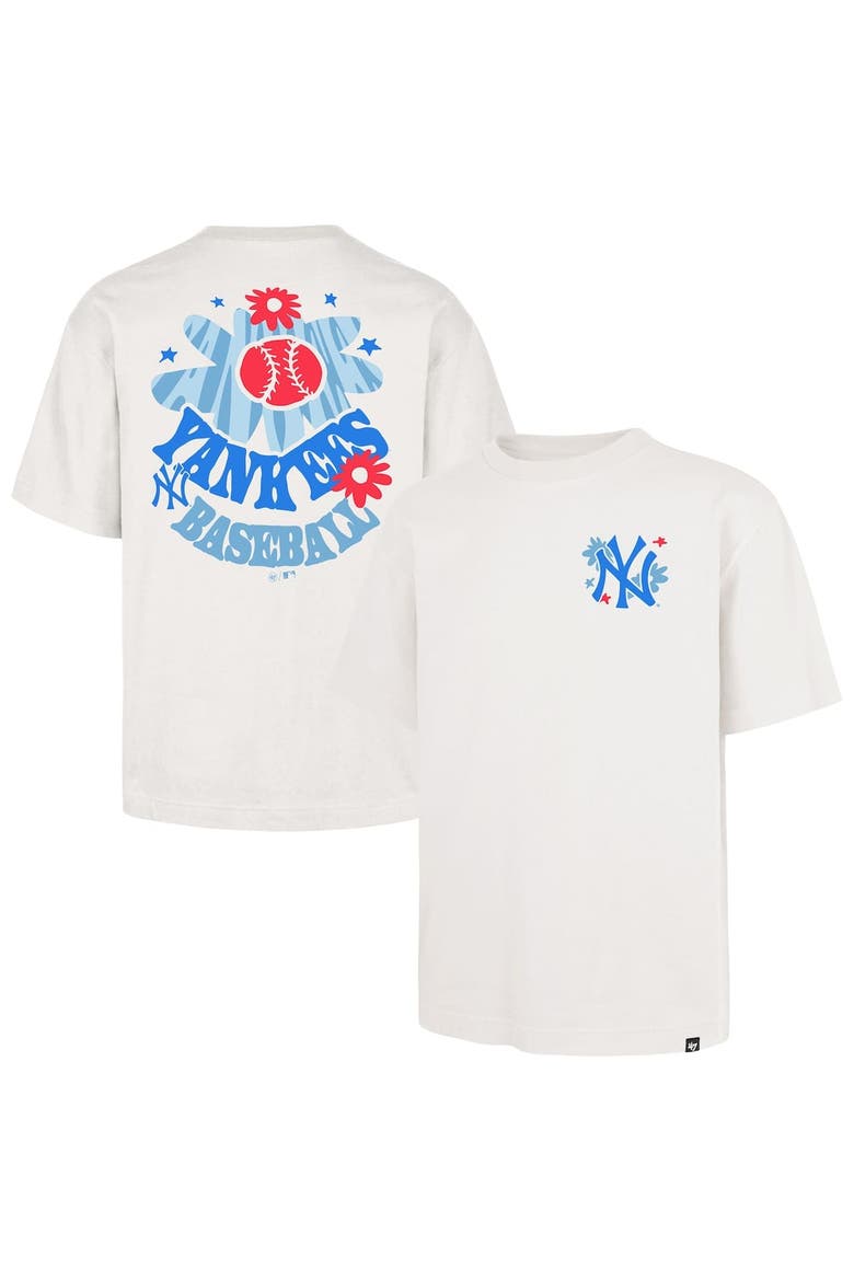 Men's '47 Cream New York Yankees Flora Foundation T-Shirt, Alternate, color, Cream