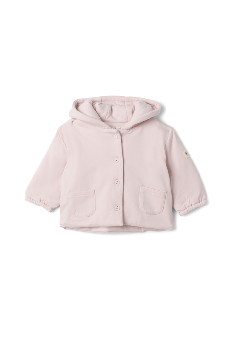 Girl Front Button Pocket Puff Jacket (Baby)