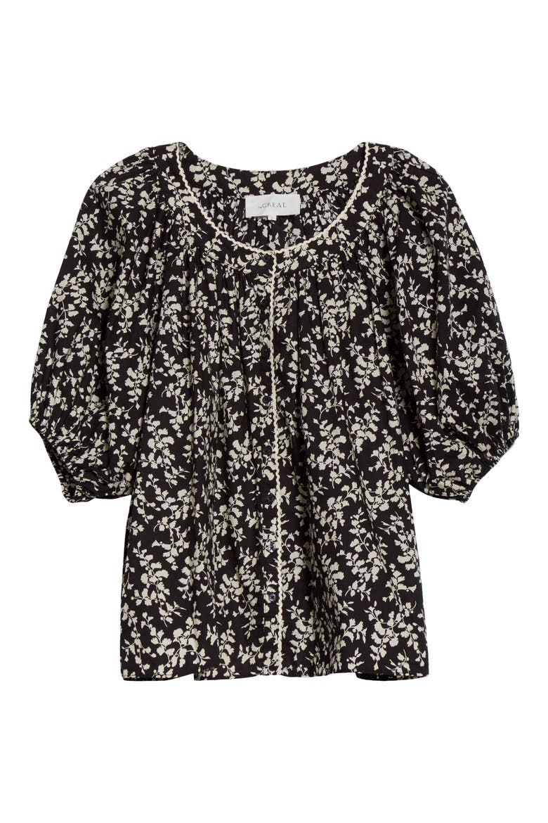 The Elm Floral Puff Sleeve Top, Alternate, color, COTTONWOOD FLORAL