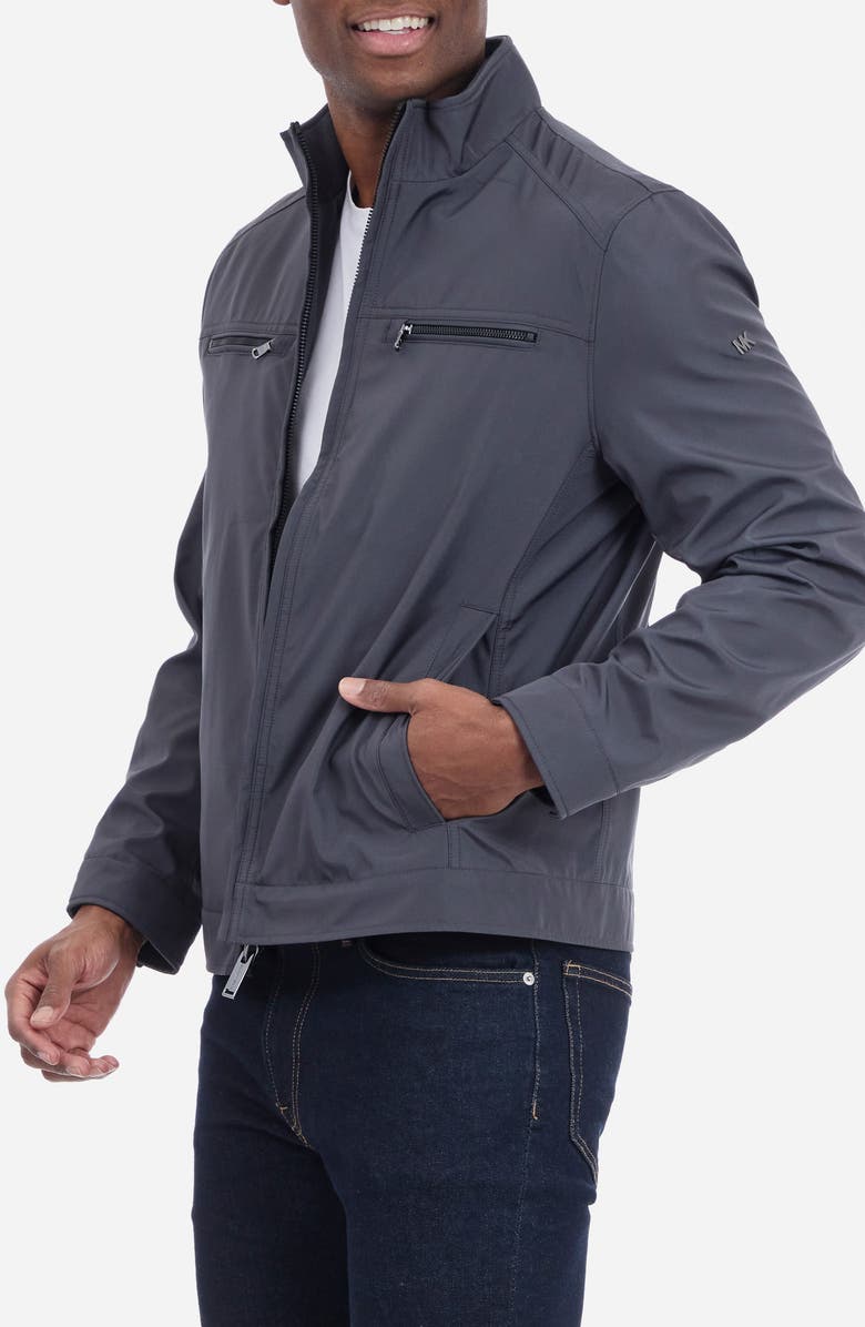 Michael Kors Hipster Water Resistant Softshell Jacket, Alternate, color, Charcoal