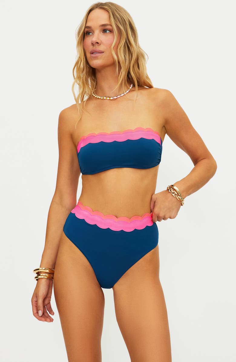 Beach Riot Sybil Scallop Colorblock Bikini Top, Alternate, color, Seashell Isle Colorblock