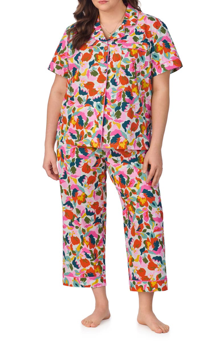 BedHead Pajamas Print Crop Poplin Pajamas, Alternate, color,