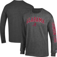 Champion Men's Champion  Charcoal Alabama Crimson Tide Arch Over Logo 2-Hit Long Sleeve T-Shirt