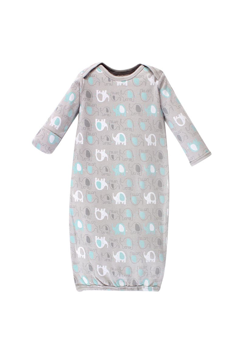 4Pk Interlock Gowns, Alternate, color, Basic Elephant