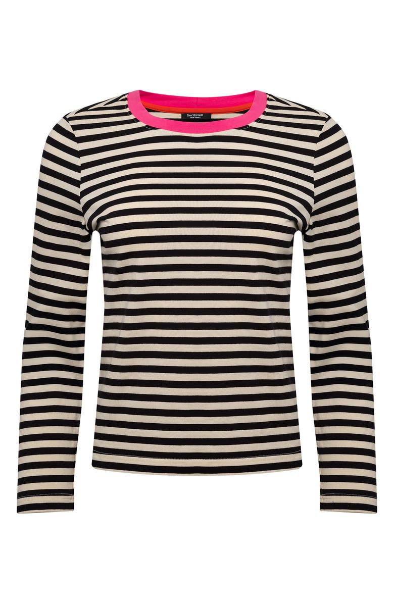 Isaac Mizrahi New York Stripe Long Sleeve Cotton Top, Alternate, color, 