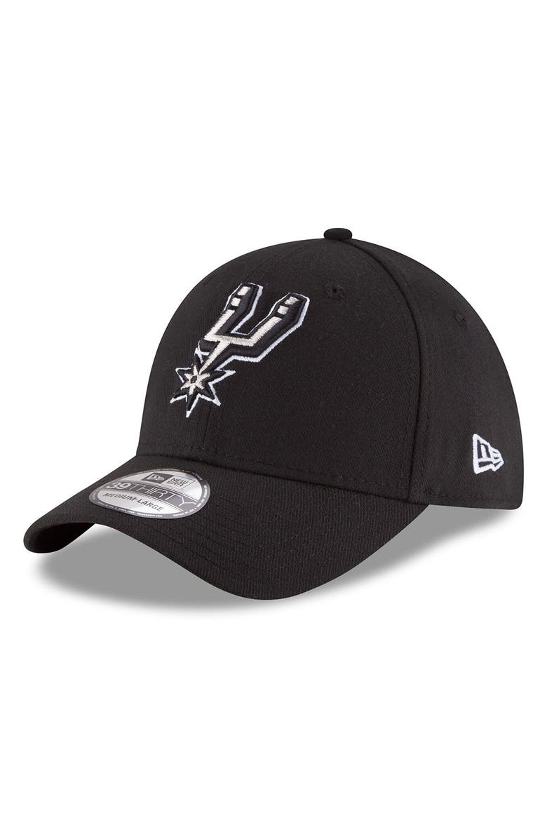 New Era Men's New Era Black San Antonio Spurs Team Classic 39THIRTY Flex Hat, Alternate, color, 