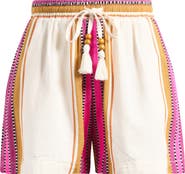 Elan Cotton Blend Cover-Up Drawstring Shorts