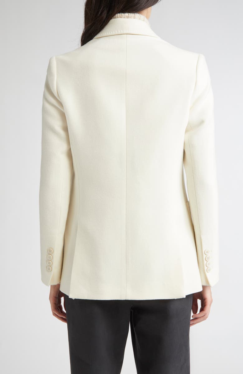 Eleventy Double Breasted Wool Blazer, Alternate, color, 01 White