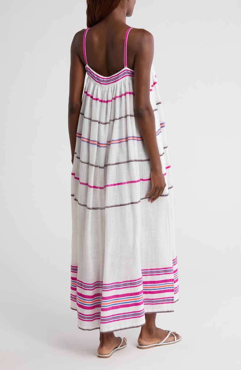 lemlem Eda Stripe Cover-Up Sundress, Alternate, color, Zelele Orchid