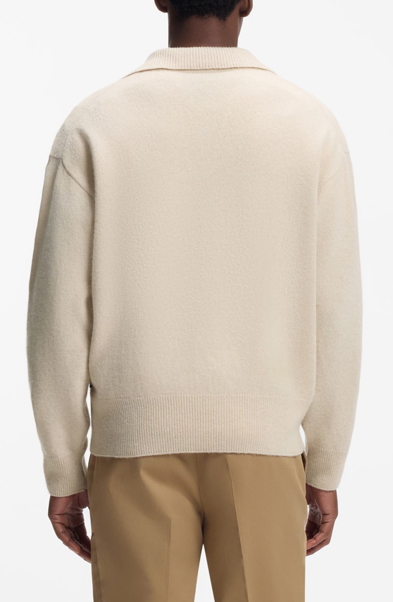 C-Ucari Long Sleeve Wool Polo Sweater - image 2