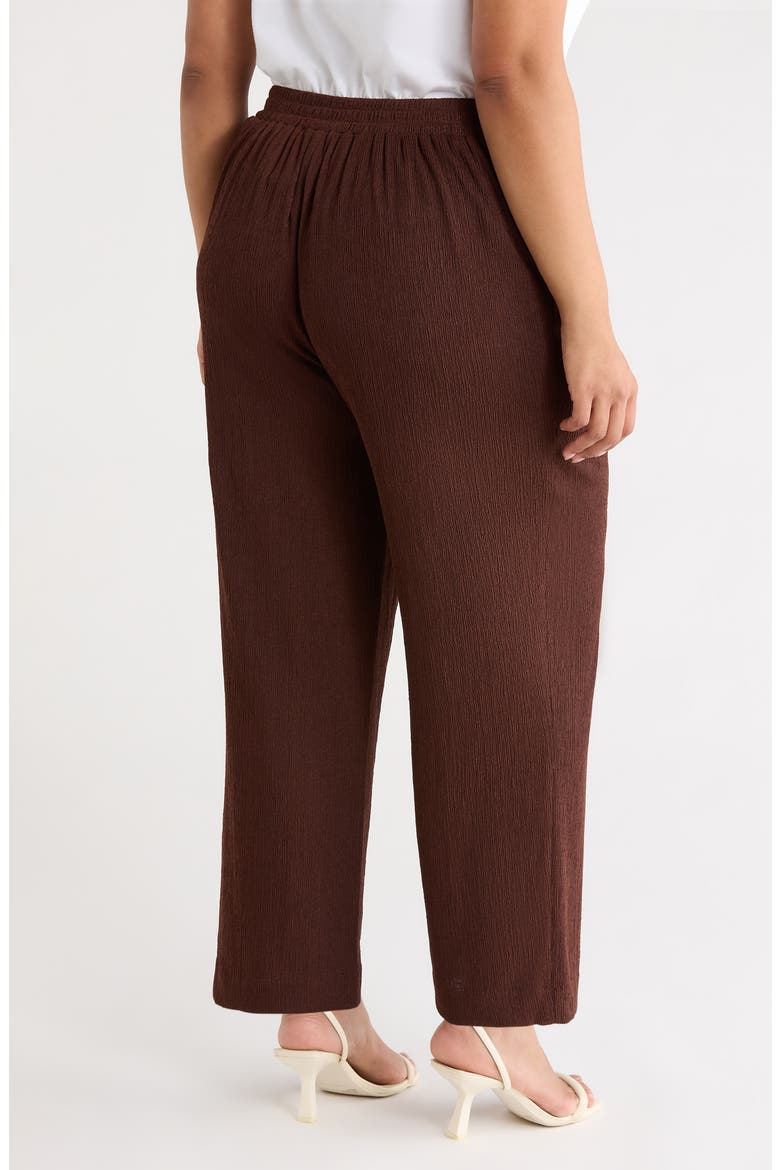 Knit Pull-On Wide Leg Pants, Alternate, color, DARK CHOCOLATE