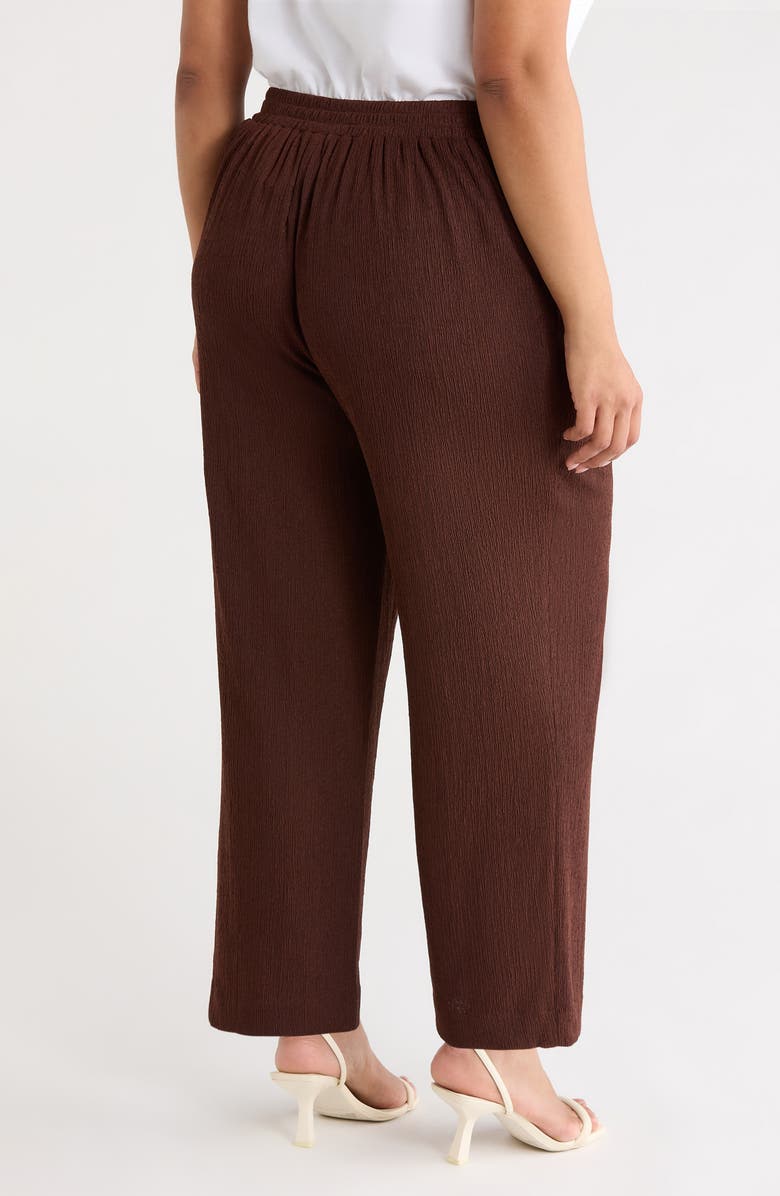 AK ANNE KLEIN Knit Pull-On Wide Leg Pants, Alternate, color, Dark Chocolate