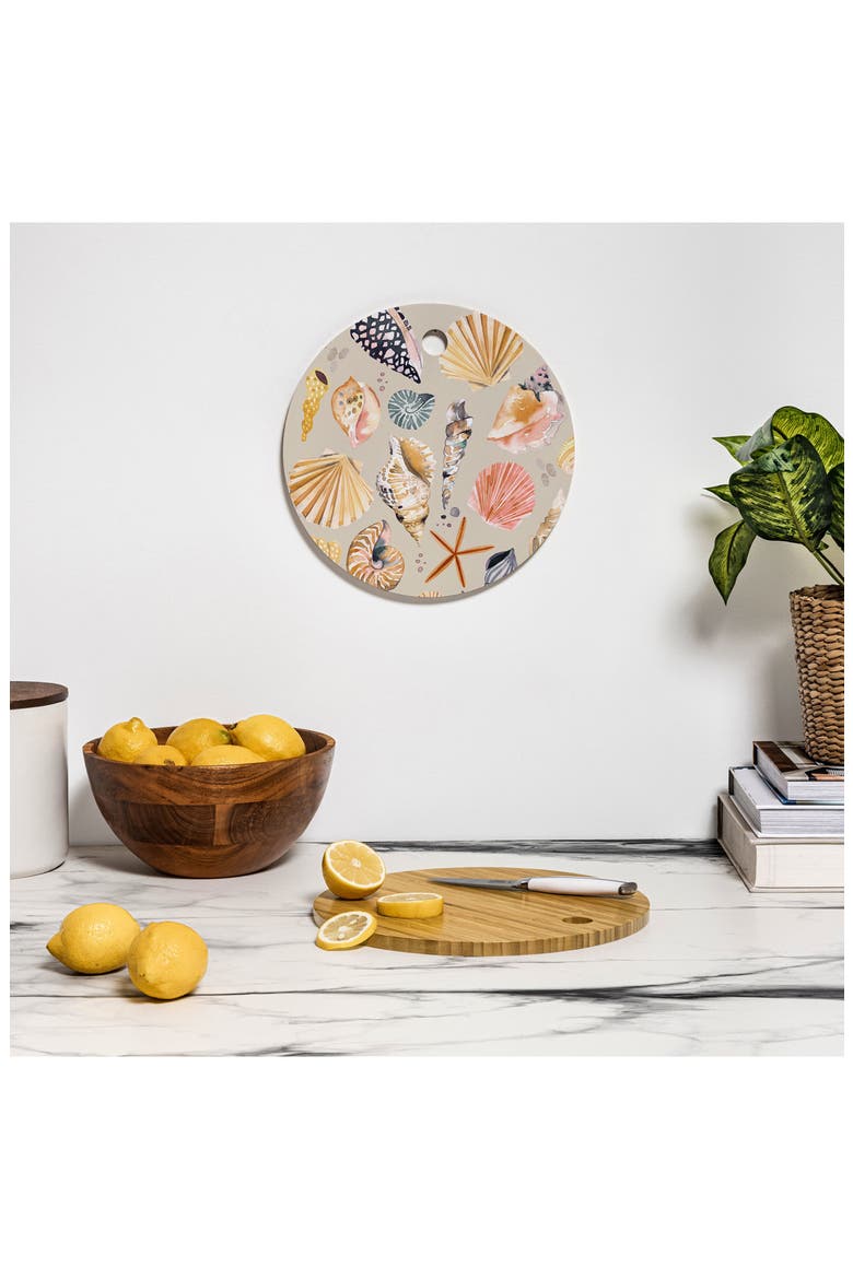 Sea Shells Sand Cutting Board, Alternate, color, BEIGE