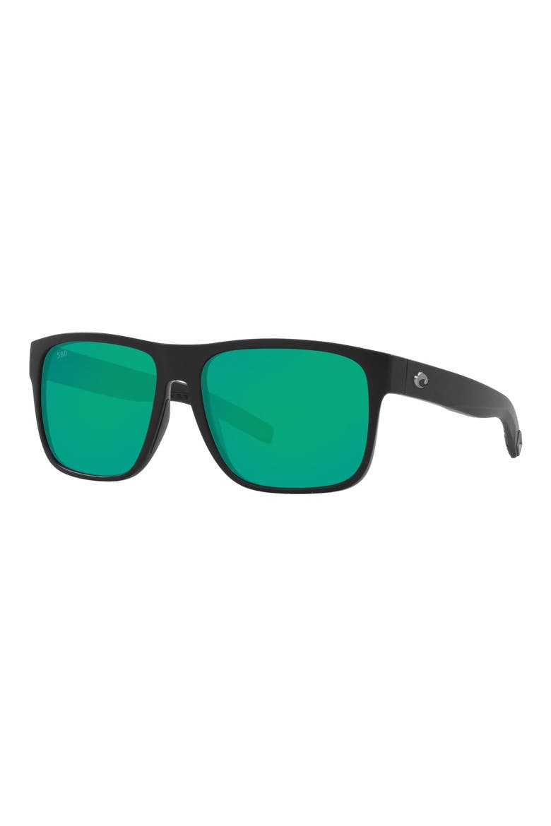59mm Polarized Square Sunglasses, Alternate, color, BLACK GREEN