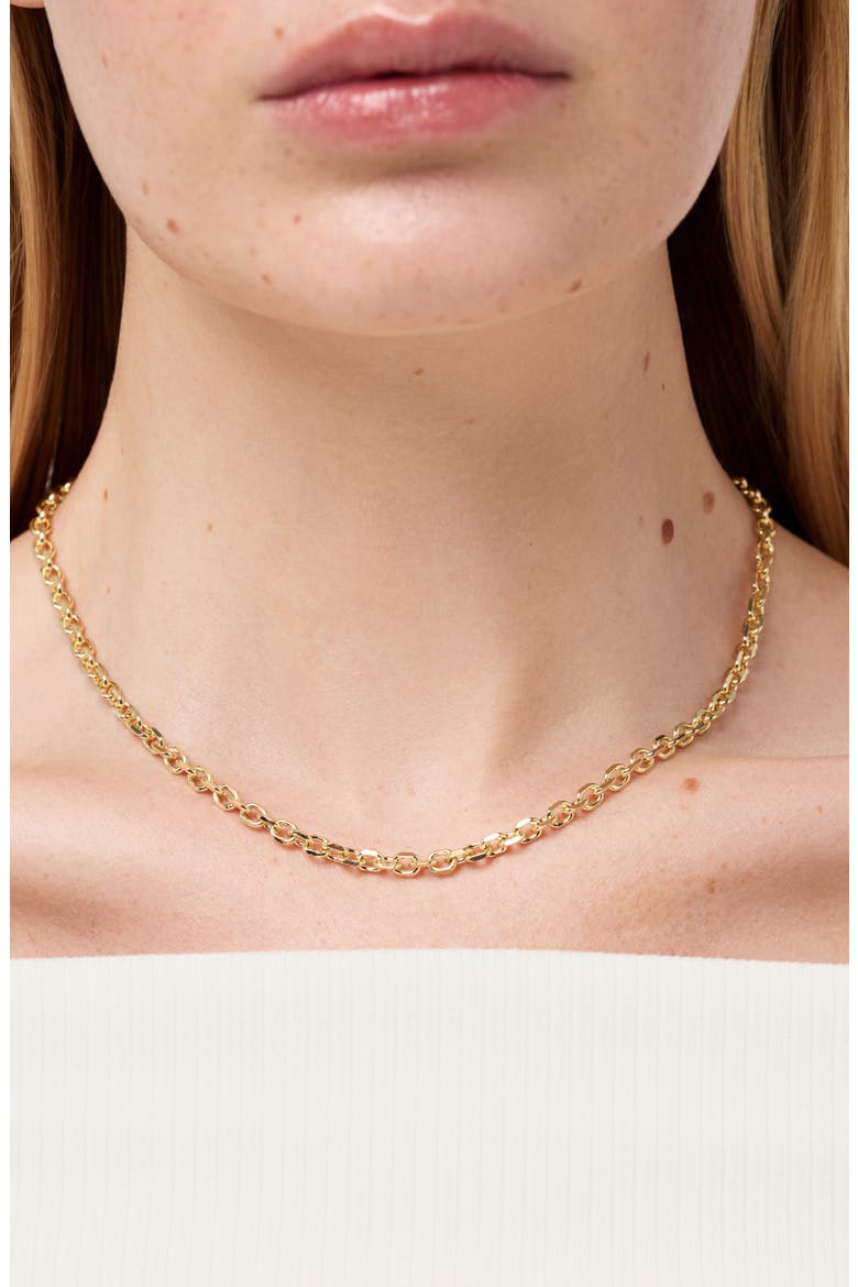 Eve 14k Gold Plated Chain Necklace, Alternate, color, GOLD