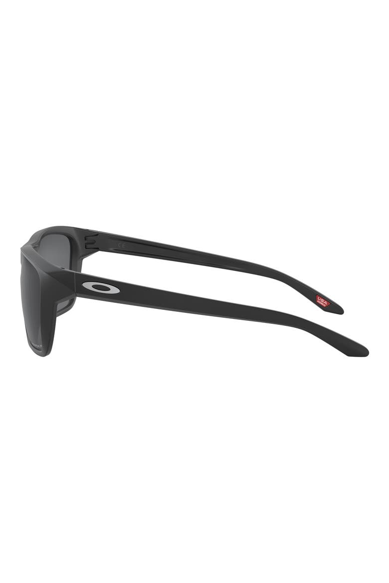 Sylas 60mm Prizm™ Polarized Rectangular Sunglasses, Alternate, color, MATTE BLACK