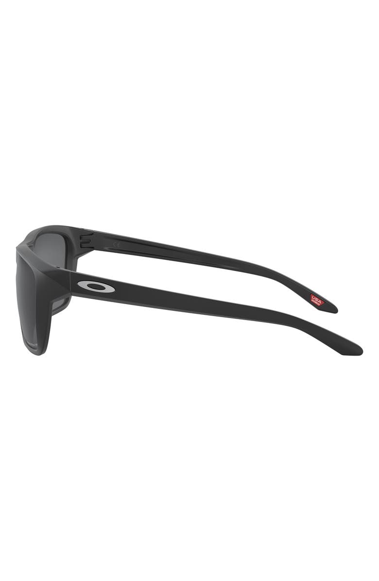 Oakley Sylas 60mm Prizm<sup>™</sup> Polarized Rectangular Sunglasses, Alternate, color, Matte Black