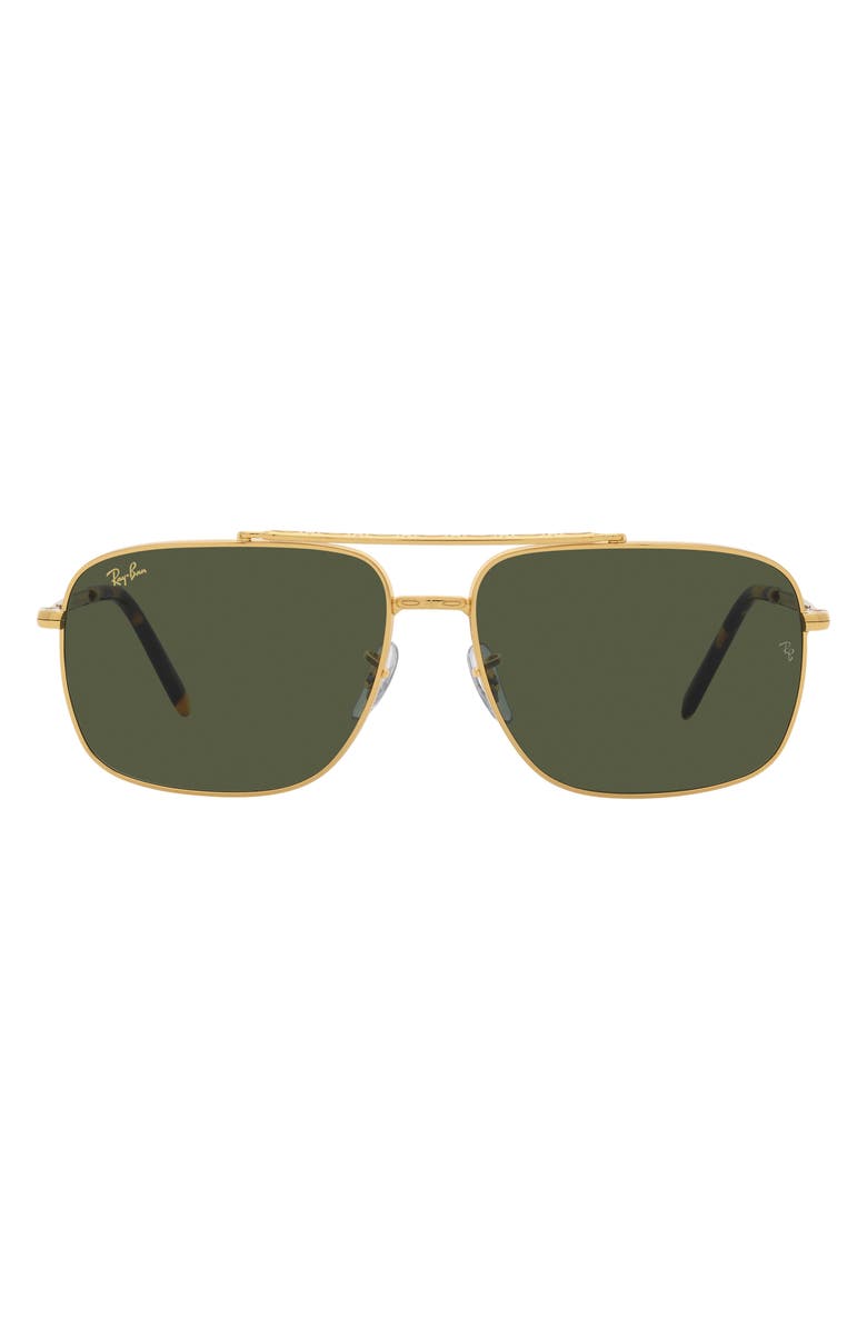 Ray-Ban 62mm Pillow Sunglasses, Main, color, Yellow Gold