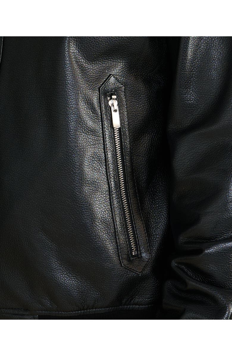 FURNIQ UK LLC Arthur Leather Jacket, Alternate, color, Black