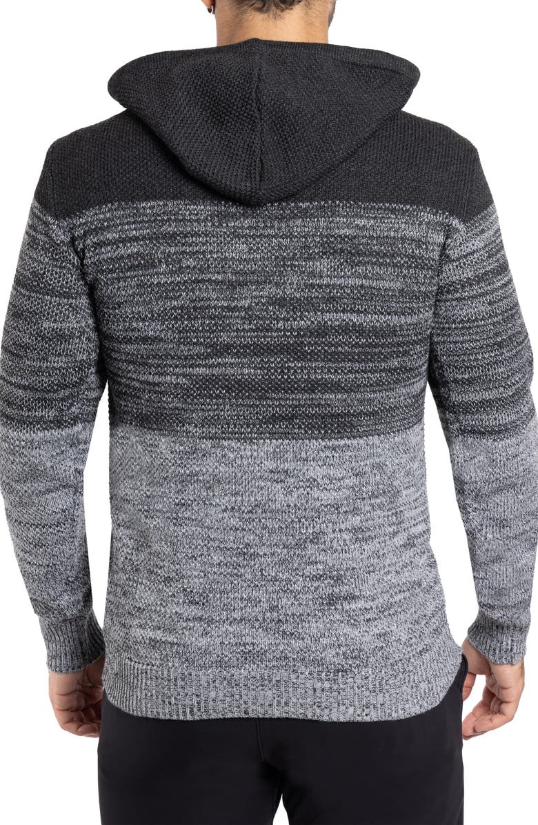 XRAY Two-Tone Knitted Pullover Hoodie, Alternate, color, Grey