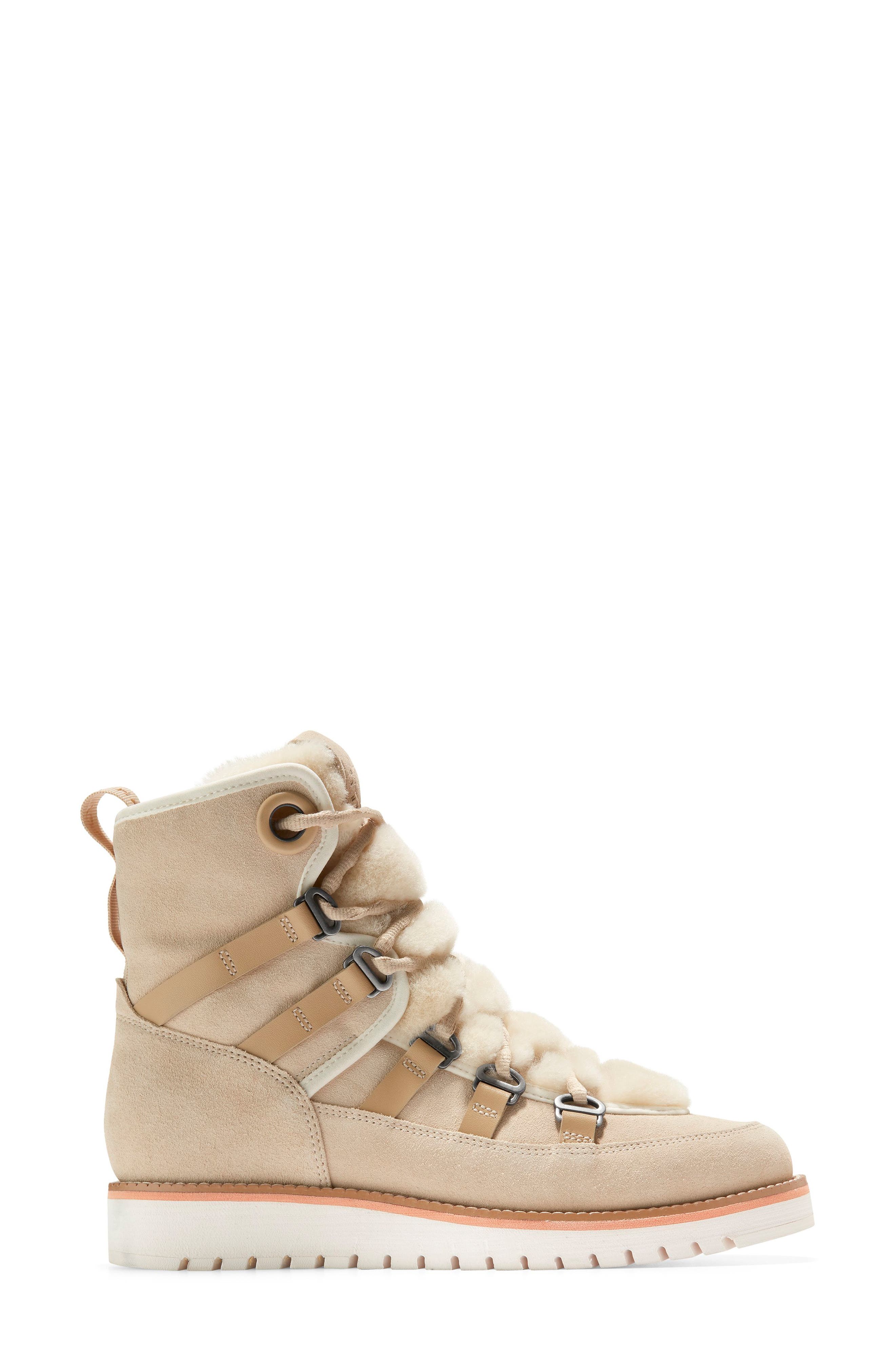 ZeroGrand Luxe Water Resistant Hiker Boot, Alternate, color, WR CH OAT/ BIRCH/ IVORY