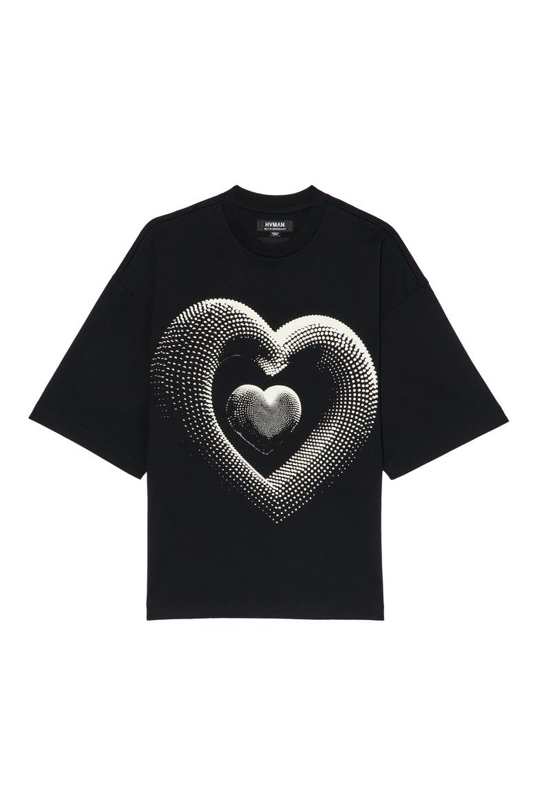 Heart Cotton Graphic T-Shirt, Alternate, color, BLACK