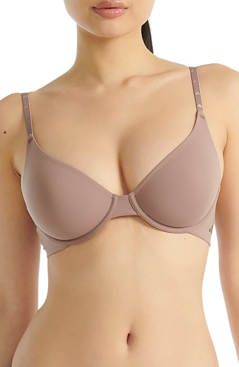 adidas Originals Underwire T-Shirt Bra, Main, color, Wonder Oxide