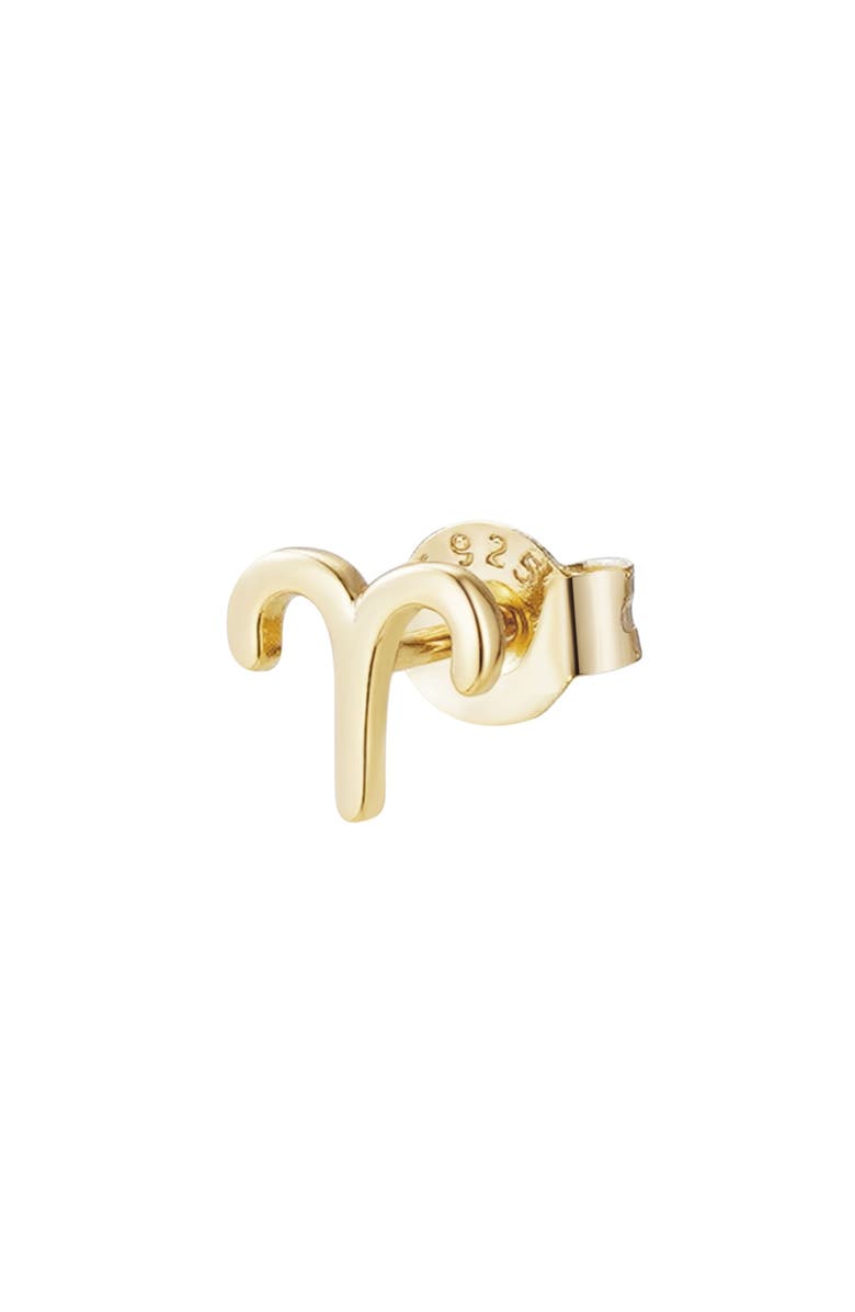 ADORNIA FINE Zodiac Sign 925 Sterling Silver Stud Earring, Main, color, Gold-Aries