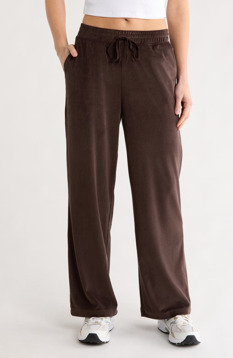 MARIKA Stormi Corduroy Drawstring Pants, Main, color, Black Coffee